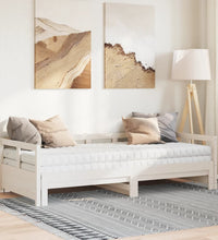 Tagesbett Ausziehbar mit Matratzen 90x190 cm Massivholz Kiefer