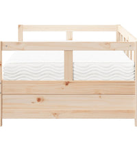 Tagesbett mit Matratze 80x200 cm Massivholz Kiefer