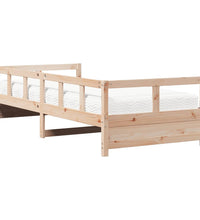 Tagesbett mit Matratze 80x200 cm Massivholz Kiefer