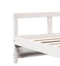 Tagesbett mit Matratze Weiß 80x200 cm Massivholz Kiefer