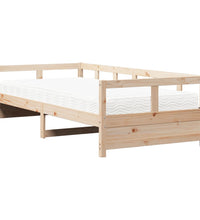 Tagesbett mit Matratze 90x200 cm Massivholz Kiefer