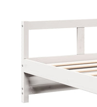 Tagesbett mit Matratze Weiß 90x200 cm Massivholz Kiefer