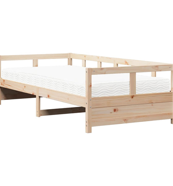 Tagesbett mit Matratze 90x190 cm Massivholz Kiefer