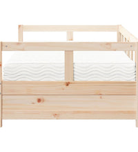 Tagesbett mit Matratze 90x190 cm Massivholz Kiefer