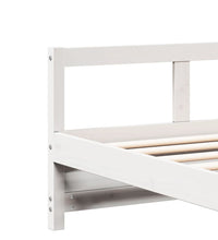 Tagesbett mit Matratze Weiß 90x190 cm Massivholz Kiefer