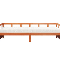 Tagesbett mit Matratze Wachsbraun 90x190 cm Massivholz Kiefer