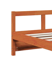 Tagesbett mit Matratze Wachsbraun 90x190 cm Massivholz Kiefer