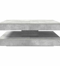 Couchtisch 360-Grad Drehbar Betongrau 90x90x34,5 cm