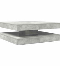 Couchtisch 360-Grad Drehbar Betongrau 90x90x34,5 cm