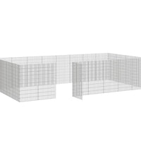 Freilaufgehege 24-teilig 54x100 cm Verzinktes Eisen
