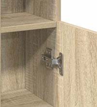 Badezimmerschrank mit Rollenhalter Sonoma-Eiche 20,5x22x90 cm