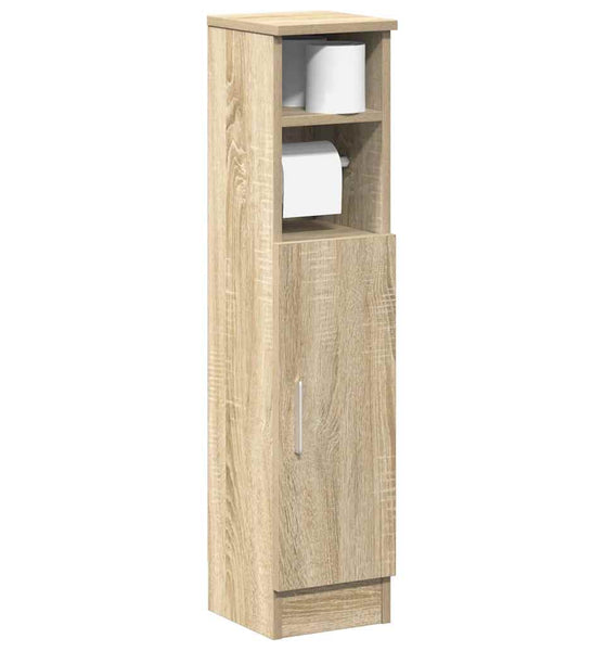 Badezimmerschrank mit Rollenhalter Sonoma-Eiche 20,5x22x90 cm