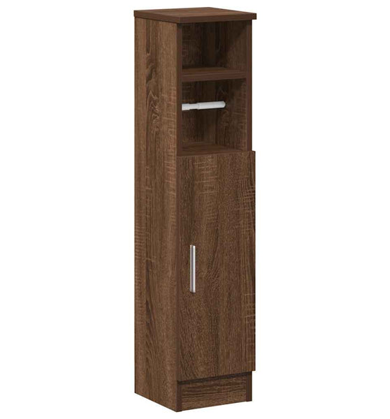 Badezimmerschrank mit Rollenhalter Eichen-Optik 20,5x22x90 cm