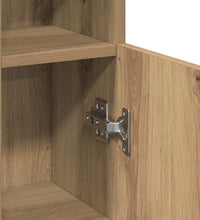 Badezimmerschrank mit Rollenhalter Artisan-Eiche 20,5x22x90 cm