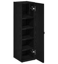 Badezimmerschrank mit Rollenhalter Schwarz 20,5x22x72 cm