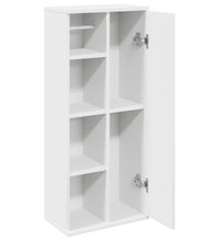 Badezimmerschrank mit Rollenhalter Weiß 39x22x90 cm