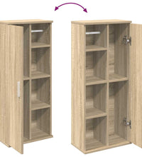 Badezimmerschrank mit Rollenhalter Sonoma-Eiche 39x22x90 cm