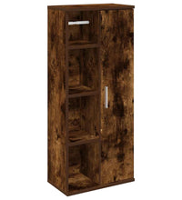 Badezimmerschrank mit Rollenhalter Räuchereiche 39x22x90 cm