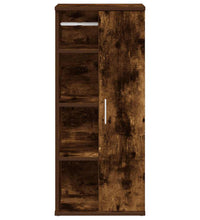 Badezimmerschrank mit Rollenhalter Räuchereiche 39x22x90 cm