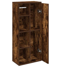 Badezimmerschrank mit Rollenhalter Räuchereiche 39x22x90 cm