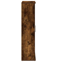 Badezimmerschrank mit Rollenhalter Räuchereiche 39x22x90 cm