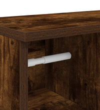 Badezimmerschrank mit Rollenhalter Räuchereiche 39x22x90 cm