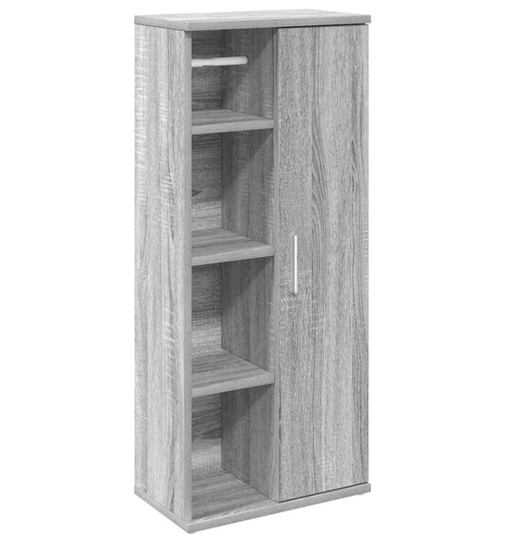 Badezimmerschrank mit Rollenhalter Grau Sonoma 39x22x90 cm