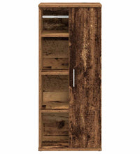 Badezimmerschrank mit Rollenhalter Altholz-Optik 39x22x90 cm