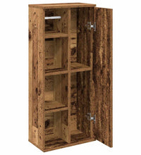 Badezimmerschrank mit Rollenhalter Altholz-Optik 39x22x90 cm