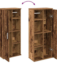 Badezimmerschrank mit Rollenhalter Altholz-Optik 39x22x90 cm