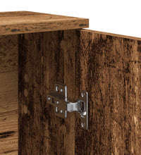 Badezimmerschrank mit Rollenhalter Altholz-Optik 39x22x90 cm