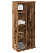 Badezimmerschrank mit Rollenhalter Altholz-Optik 39x22x90 cm