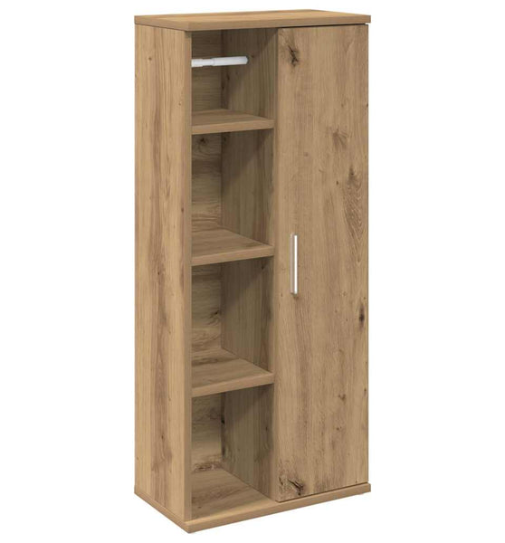 Badezimmerschrank mit Rollenhalter Artisan-Eiche 39x22x90 cm