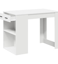 Schreibtisch mit Schubladen und Ablage Weiß 102x62x77,5 cm