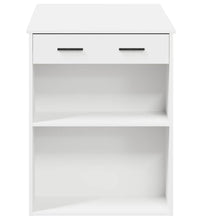 Schreibtisch mit Schubladen und Ablage Weiß 102x62x77,5 cm