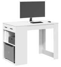 Schreibtisch mit Schubladen und Ablage Weiß 102x62x77,5 cm