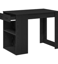 Schreibtisch mit Schubladen und Ablage Schwarz Eichen-Optik
