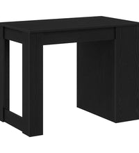 Schreibtisch mit Schubladen und Ablage Schwarz Eichen-Optik