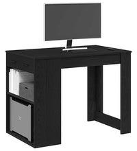 Schreibtisch mit Schubladen und Ablage Schwarz Eichen-Optik