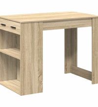 Schreibtisch mit Schubladen Ablage Sonoma-Eiche 102x62x77,5 cm