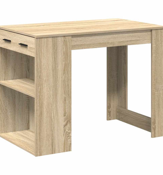 Schreibtisch mit Schubladen Ablage Sonoma-Eiche 102x62x77,5 cm