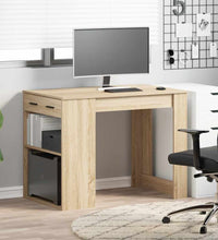 Schreibtisch mit Schubladen Ablage Sonoma-Eiche 102x62x77,5 cm