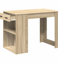 Schreibtisch mit Schubladen Ablage Sonoma-Eiche 102x62x77,5 cm