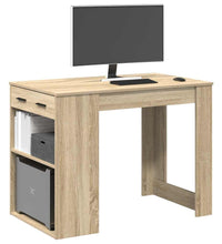 Schreibtisch mit Schubladen Ablage Sonoma-Eiche 102x62x77,5 cm