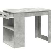 Schreibtisch mit Schubladen und Ablage Betongrau 102x62x77,5 cm