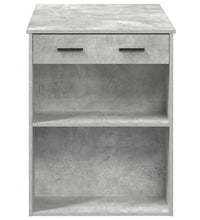 Schreibtisch mit Schubladen und Ablage Betongrau 102x62x77,5 cm