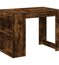 Schreibtisch mit Schubladen Ablage Räuchereiche 102x62x77,5 cm