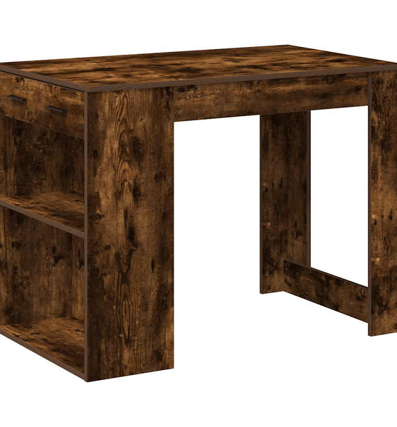 Schreibtisch mit Schubladen Ablage Räuchereiche 102x62x77,5 cm