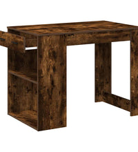 Schreibtisch mit Schubladen Ablage Räuchereiche 102x62x77,5 cm
