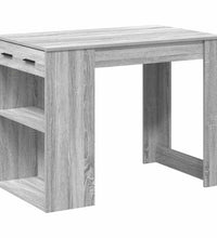 Schreibtisch mit Schubladen Ablage Grau Sonoma 102x62x77,5 cm